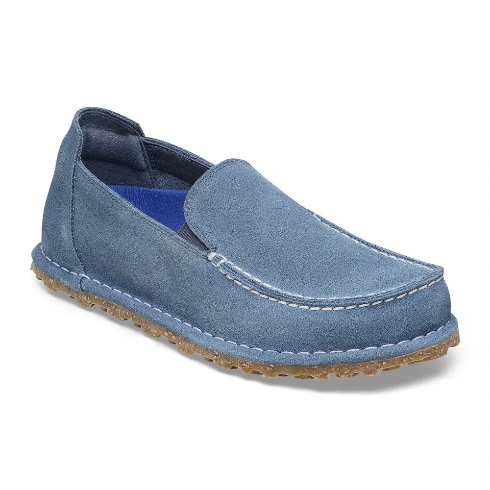 Birkenstock Utti Loafers Mens 43 280 M10 Elemental Blue Suede Slip On Shoes NEW